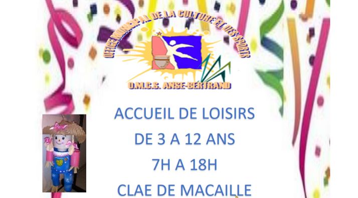 You are currently viewing Programme du CLAE de Macaille – vacance de carnaval